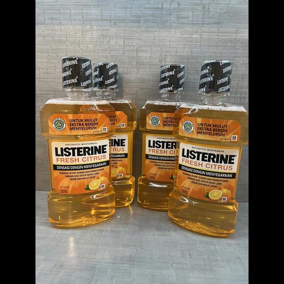 Listerine Ultraclean Fresh Citrus Mouthwash 16 oz. Pack Of 4 Ships Next Day